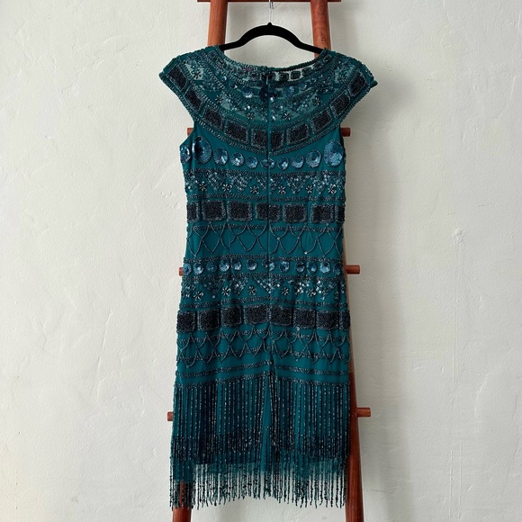 Gatsbylady London Vintage Inspired Flapper Dress - Forest Green (EUC, US 2) - Picture 7 of 7